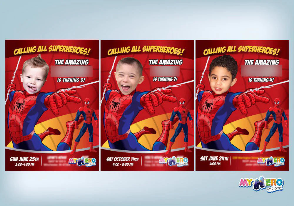 Customized Bundle Spiderman snacks labels with photo: water wrappers and Juice pouch, Chip bags, Candy boxes. 101B3