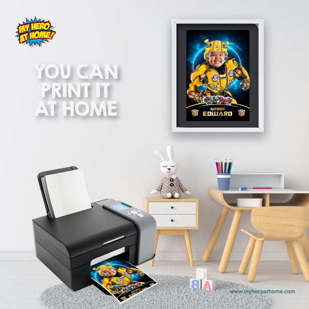 Bumblebee Print with photo, Bumblebee party Decor, Bumblebee room decor. 2036