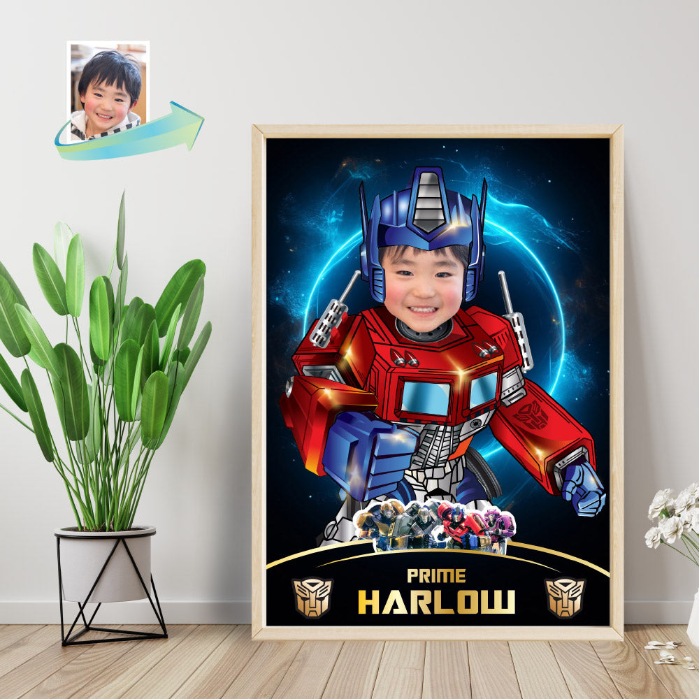 Optimus Prime Print with photo, Optimus Prime printable gifts, Optimus Prime party Decor. 2037
