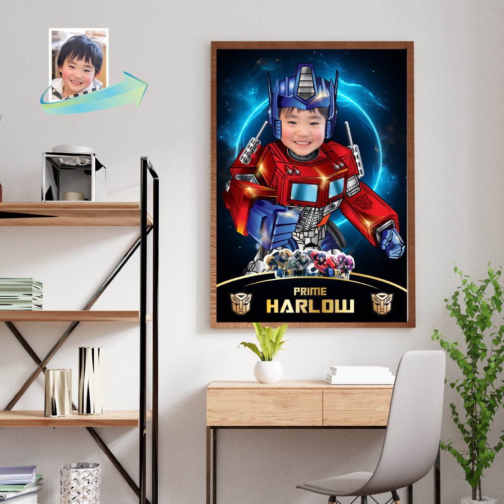 Optimus Prime Print with photo, Optimus Prime printable gifts, Optimus Prime party Decor. 2037