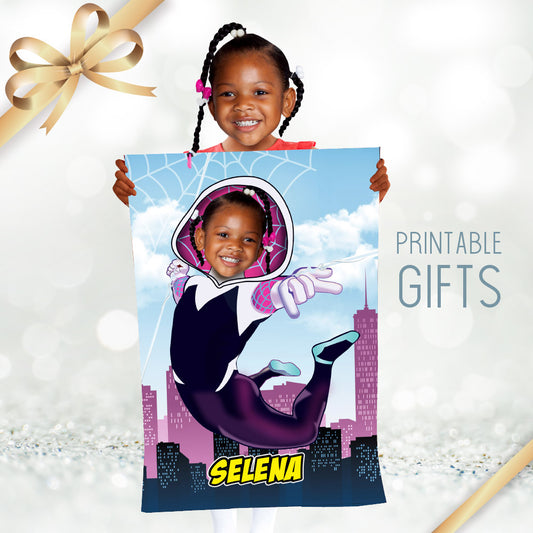 Printable Ghost spider gifts with your girl as the star, Gwen Stacy photo Prints. 2038GF