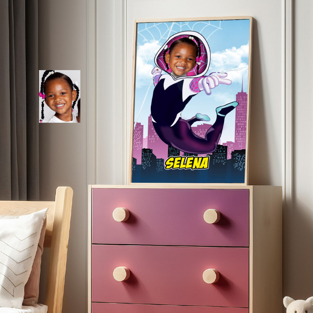 Printable Ghost spider gifts with your girl as the star, Gwen Stacy photo Prints. 2038GF