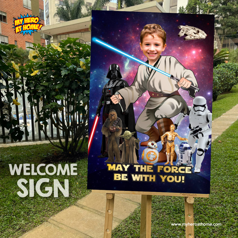 Custom Star Wars Poster featuring your kid as a Jedi, Youngling Print with photo. 005PG