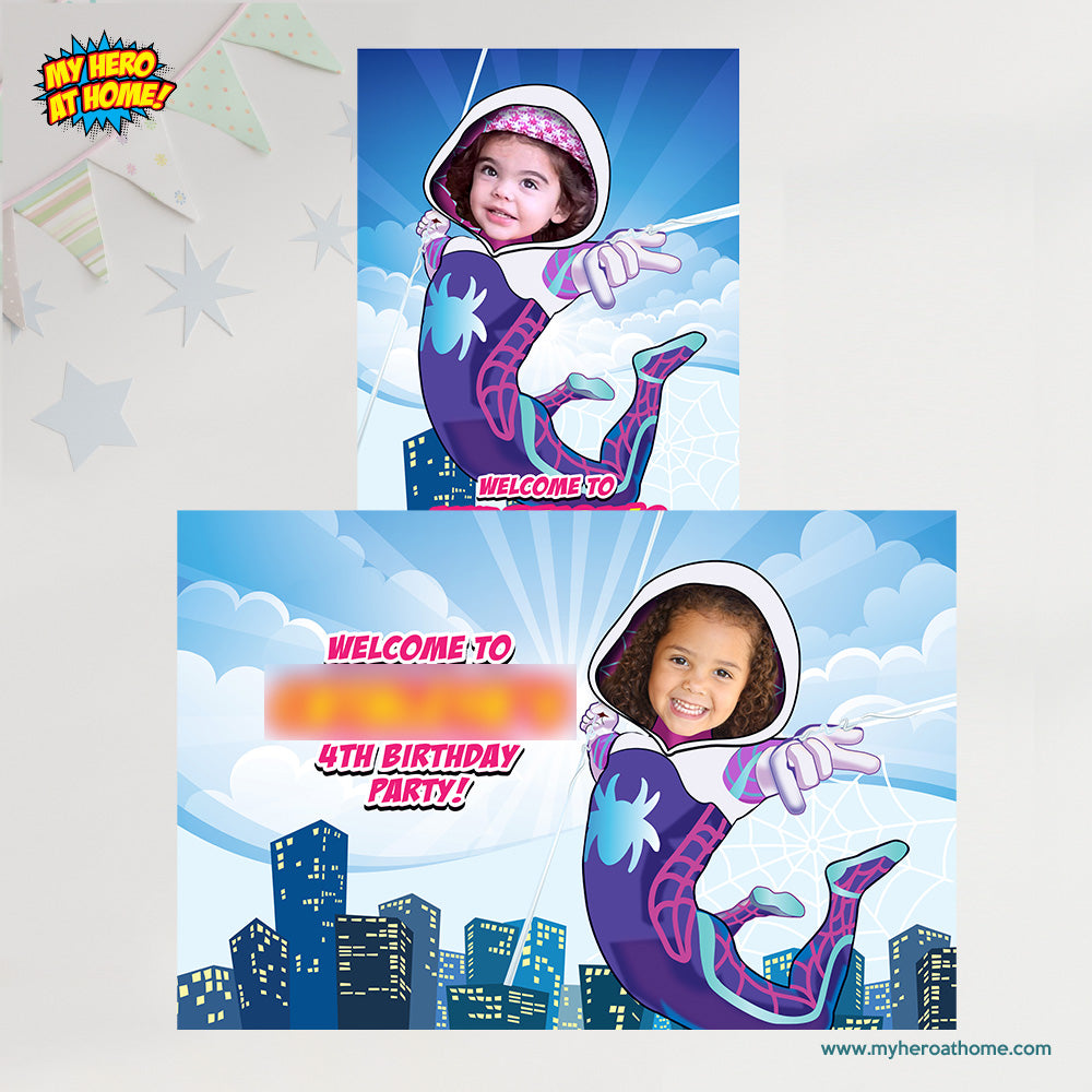 Gwen Stacy and friends Poster with girl as the star, Ghost Spidey Wall decoration. 2039PG