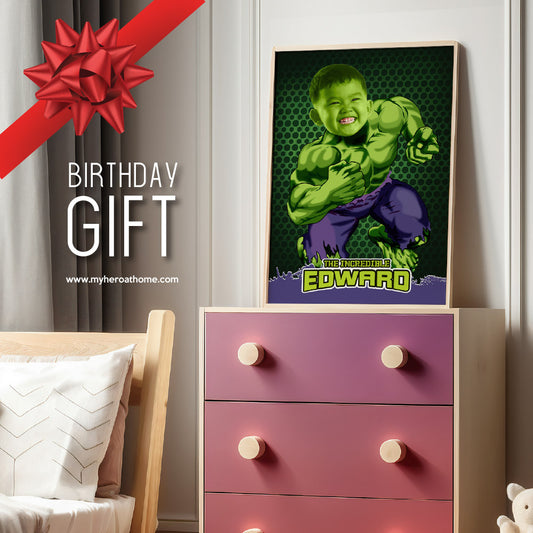 Custom Hulk Printable gift, Hulk Wall gift, Printable Hulk gift with photo, Hulk Print Gift 2181