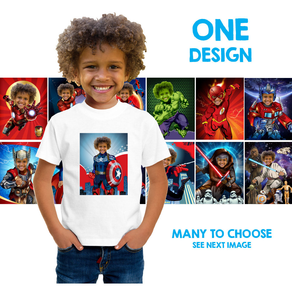 Superheroes Printable Gifts customized with kid as the star, Last minute gifts for kids. 2204A
