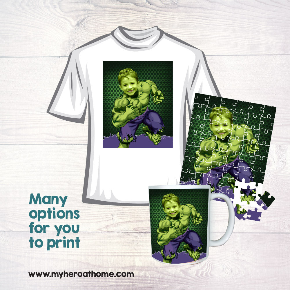 Superheroes prints posters featuring your kid, two posters themed Super Heroes. 2204B2