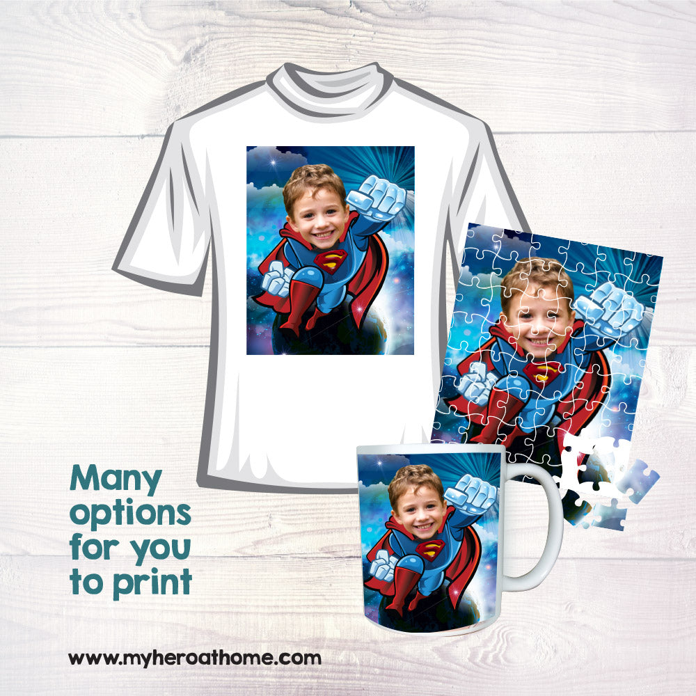 Three Super heroes prints with your little hero as the star, Superheros  bedroom decoration. 2204C2