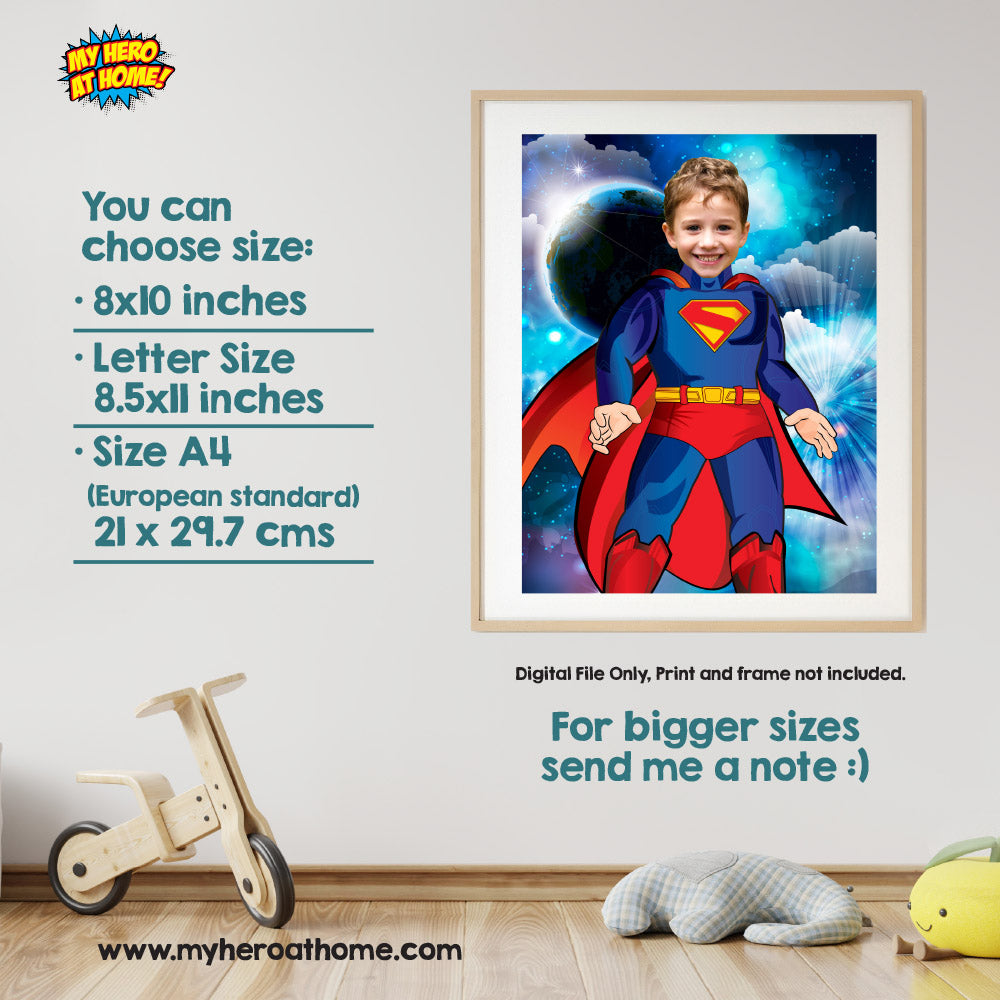 Superheroes printable Five Gifts with your kid as his favorite superheroes, 5 Avengers prints gifts. 2204E2