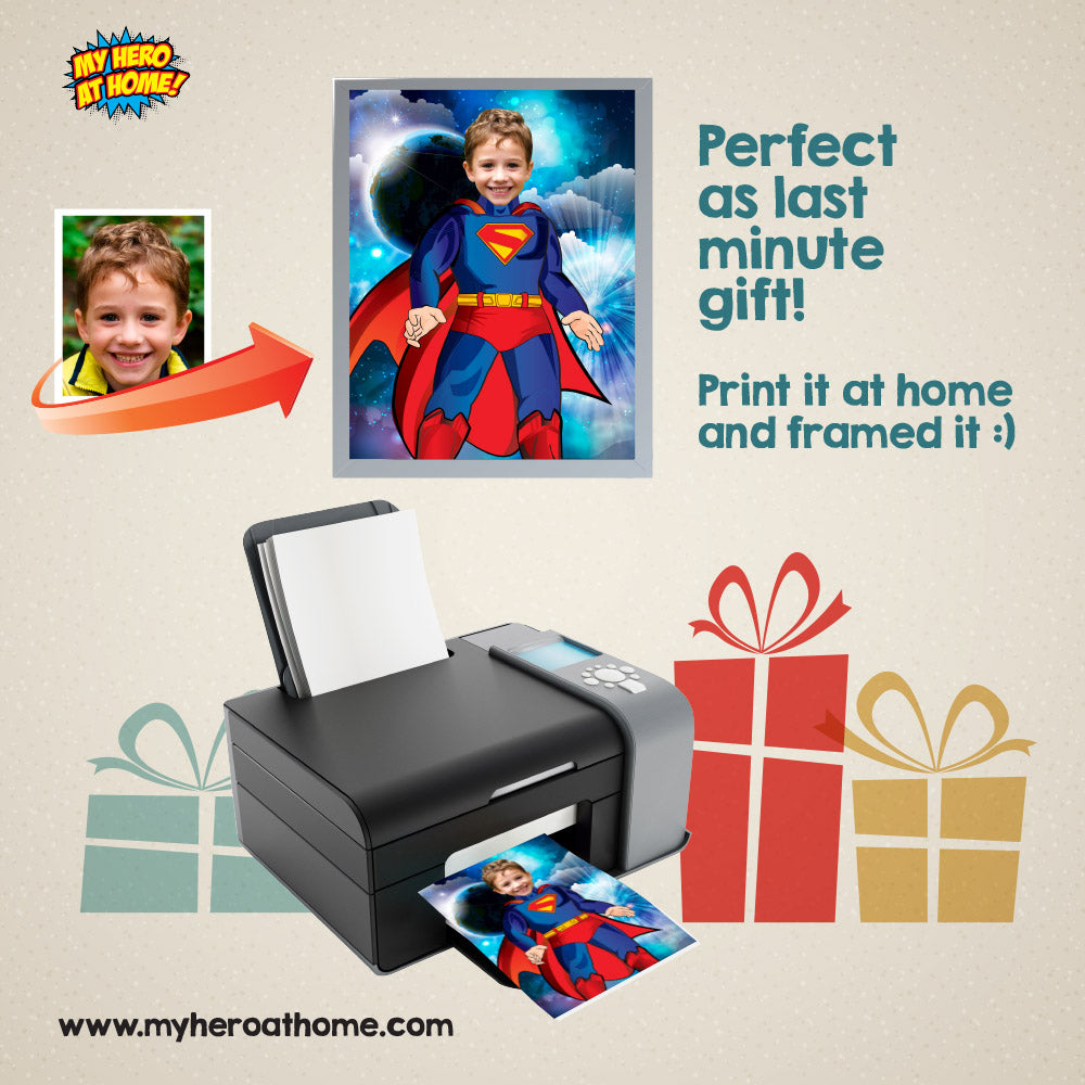 Superheroes printable Five Gifts with your kid as his favorite superheroes, 5 Avengers prints gifts. 2204E2