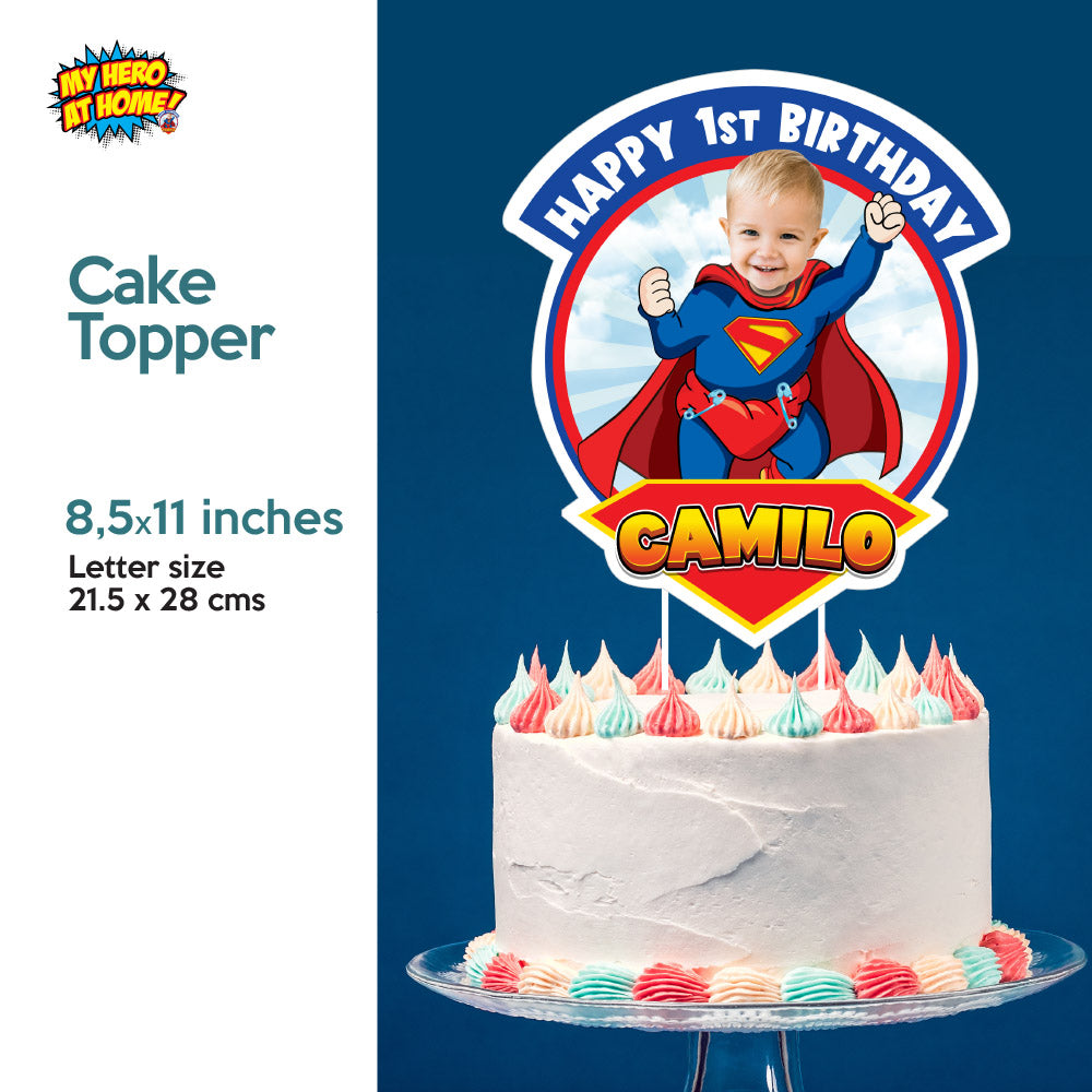 Bundle Baby Superman Party decoration, Baby Superman Banner / Backdrop, Cake Topper of Baby Superman, Baby Superman Welcome Sign. 2335B4