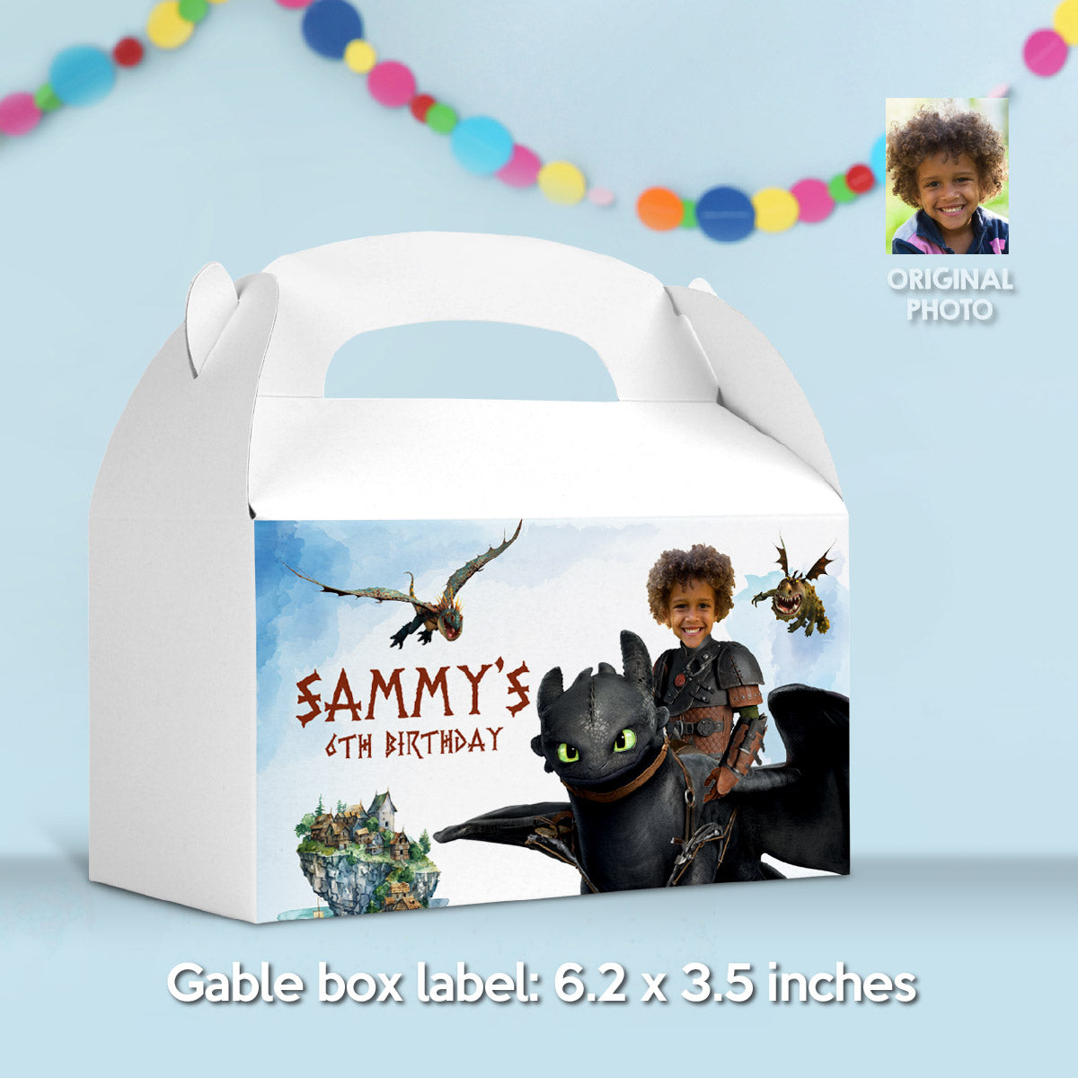 Custom Hiccup and toothless Party Favor Boxes, How to train your Dragon candy box, HTTYD candy box. 2339GB
