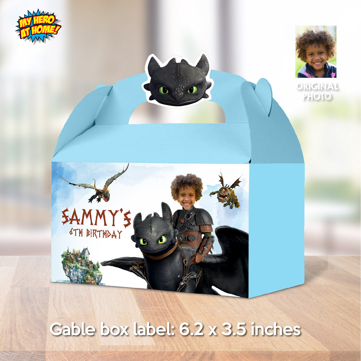 Custom Hiccup and toothless Party Favor Boxes, How to train your Dragon candy box, HTTYD candy box. 2339GB