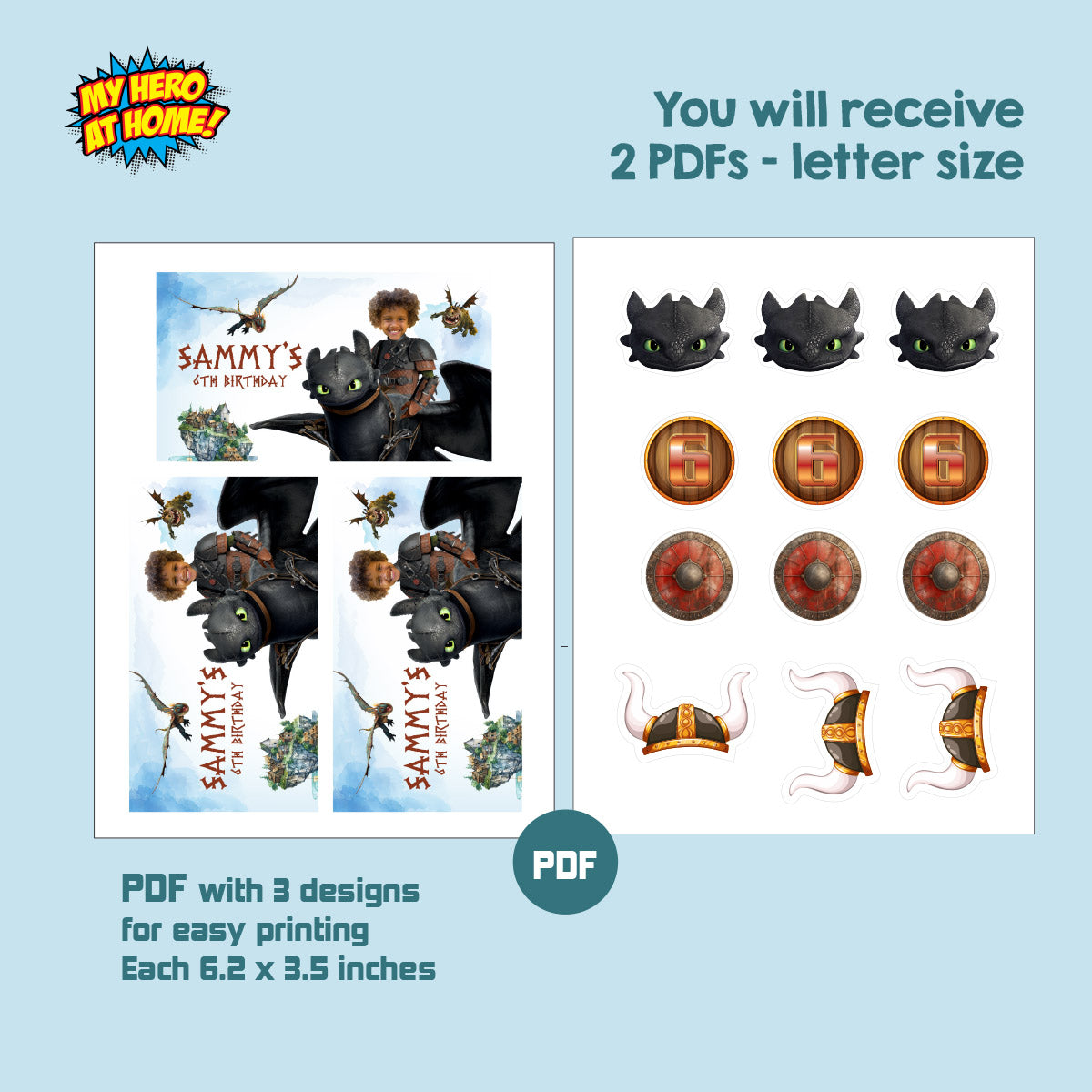 Custom Hiccup and toothless Party Favor Boxes, How to train your Dragon candy box, HTTYD candy box. 2339GB