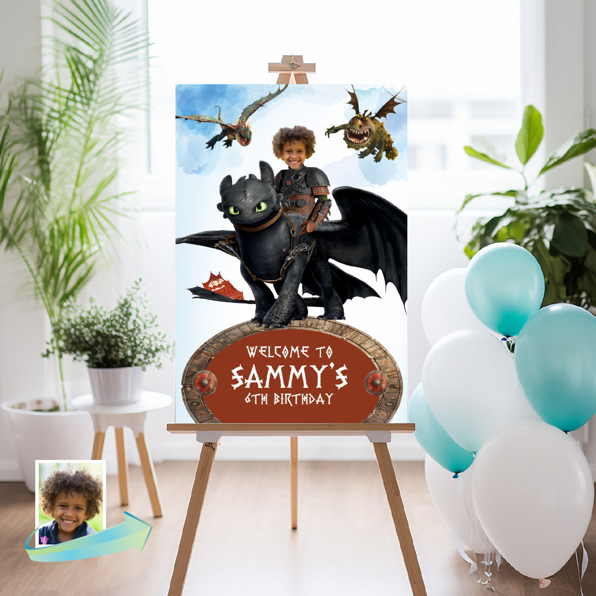 Personalized Hiccup and Toothless welcome sign, How to train your Dragon Welcome party sign. 2339WS