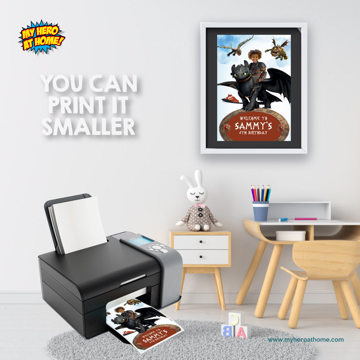 Personalized Hiccup and Toothless welcome sign, How to train your Dragon Welcome party sign. 2339WS