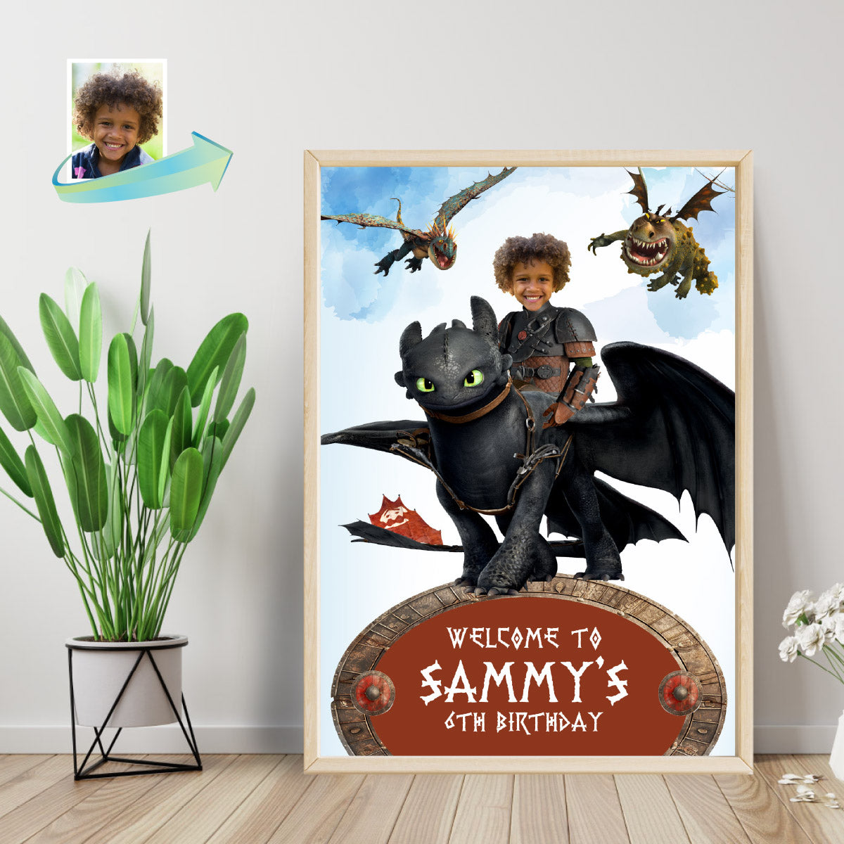 Personalized Hiccup and Toothless welcome sign, How to train your Dragon Welcome party sign. 2339WS
