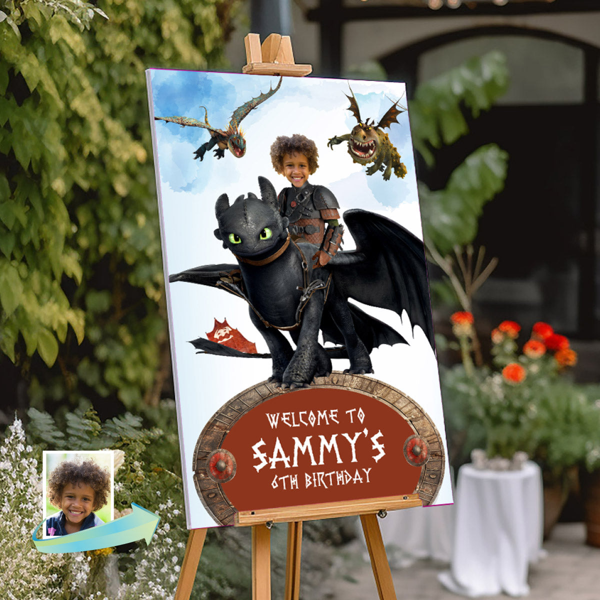 Personalized Hiccup and Toothless welcome sign, How to train your Dragon Welcome party sign. 2339WS