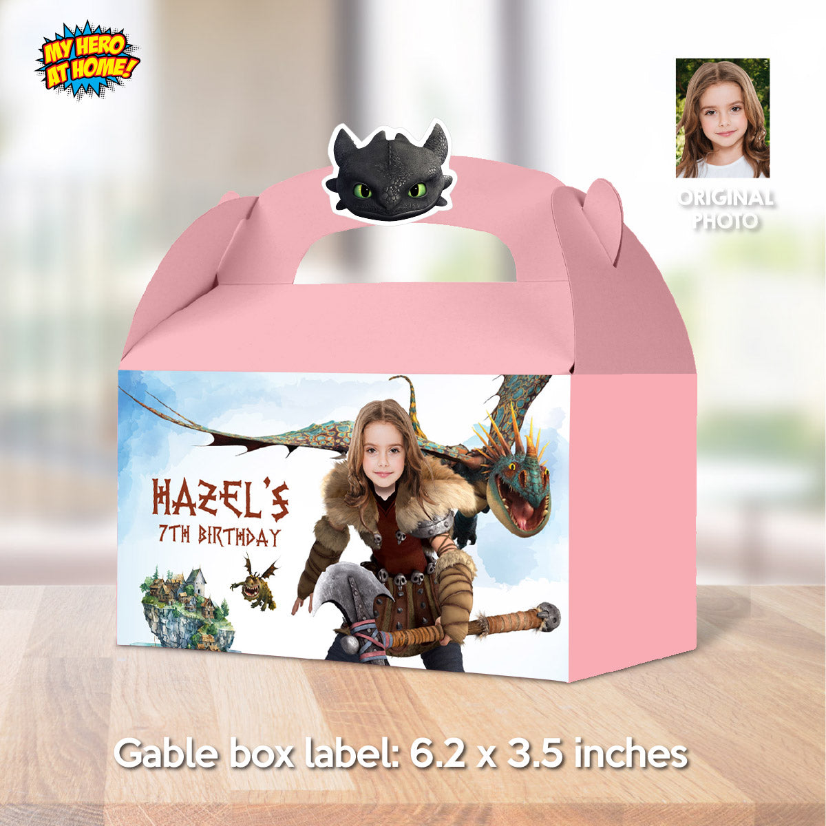 Custom Astrid and Stormfly Party Favor Boxes, How to train your Dragon Girl Party candy box. 2340GB
