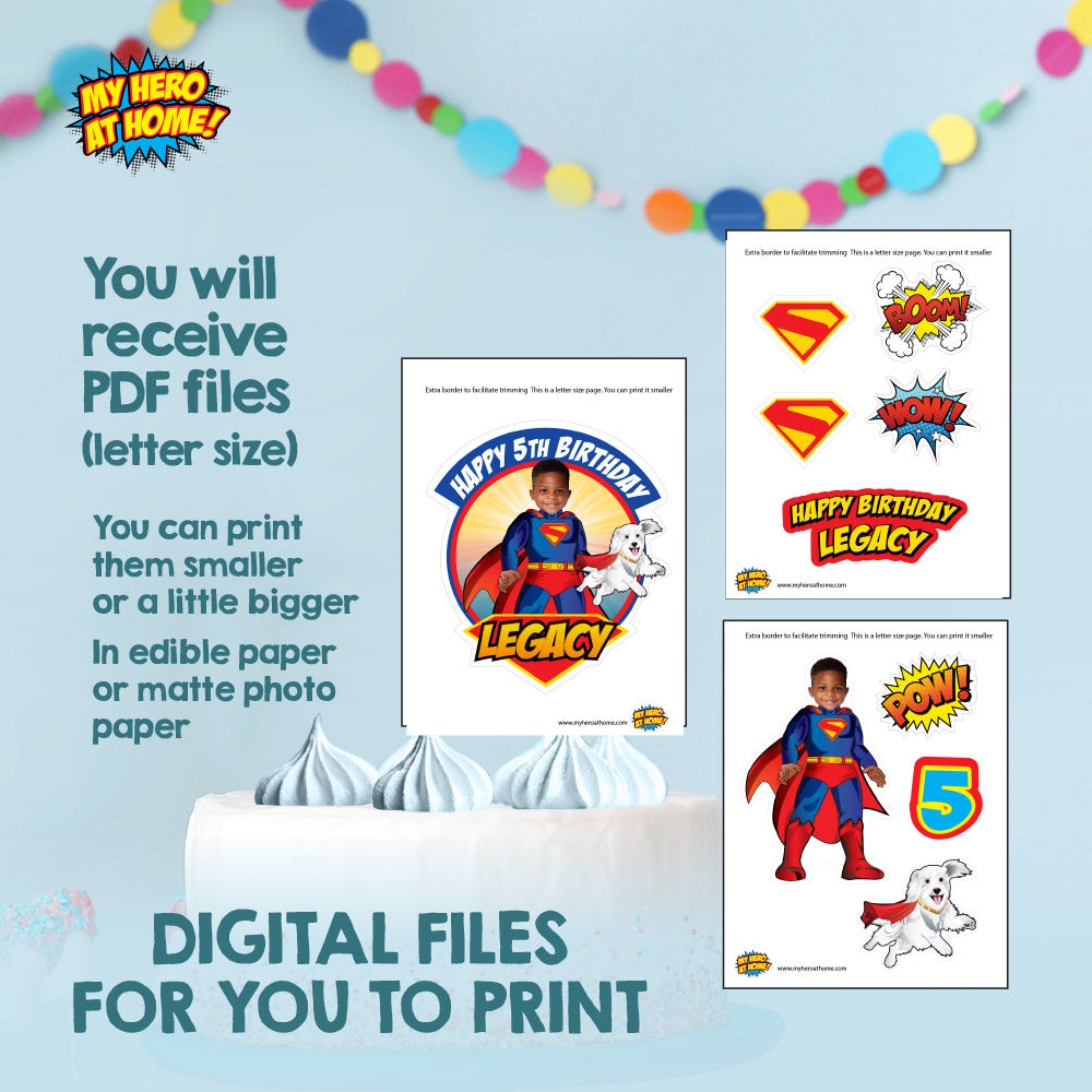Custom Superman and Krypto Party decoration, Superman and Krypto Banner Backdrop, Cake ideas with Krypto, Superman 2025 Welcome Sign. 2352B4