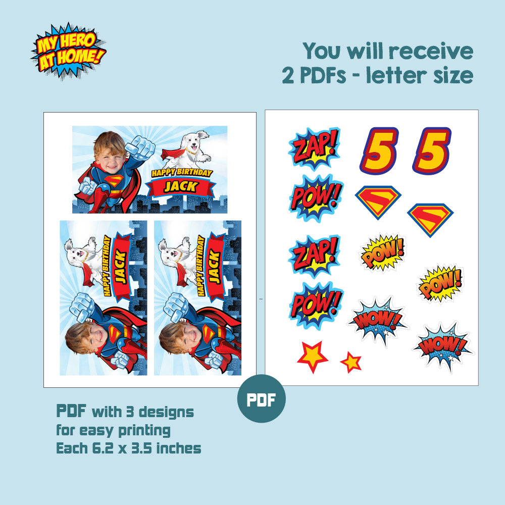 Custom Superman & Krypto Party Favor Boxes, Superman candy box, Krypto candy box, Superhero candy box. 2353GB