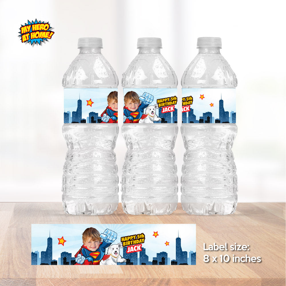 Krypto and Superman water stickers, Superkid and Krypto Capri sun labels. 2353WJ