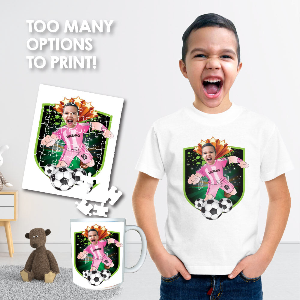 Personalized Miami Futbol MVP Player Print with photo, Inter Miami Futbol gift, with photo. 2362PS