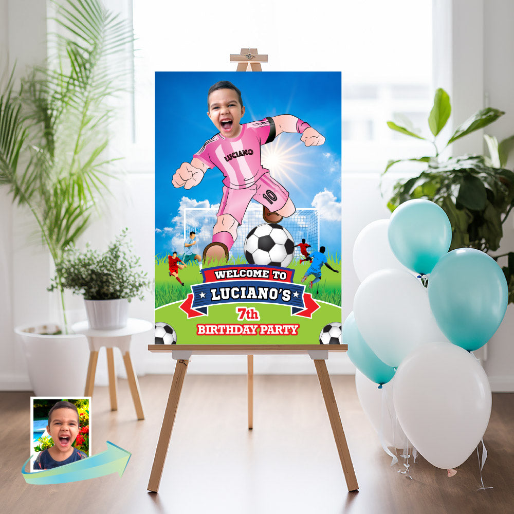 Welcome to my Inter Miami Soccer birthday party with kid as the star, Bienvenidos Fiesta Futbol Messi Miami. 2362WS