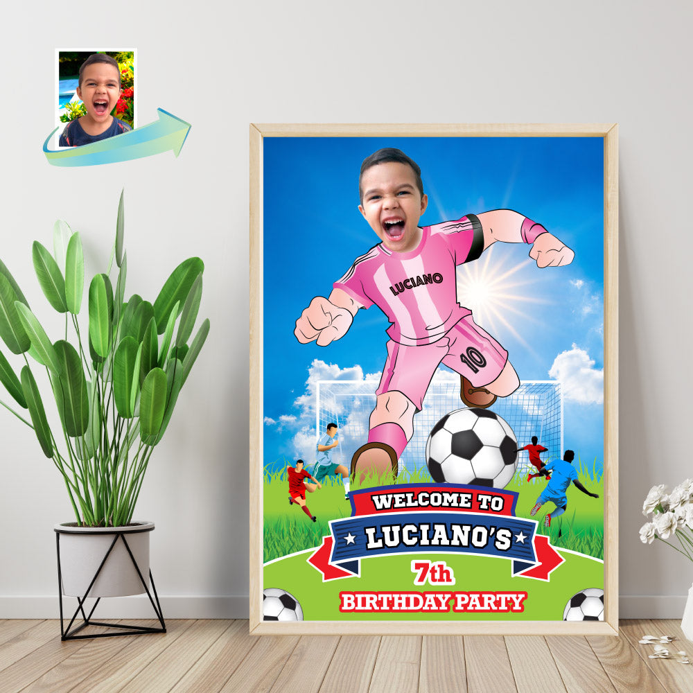Welcome to my Inter Miami Soccer birthday party with kid as the star, Bienvenidos Fiesta Futbol Messi Miami. 2362WS