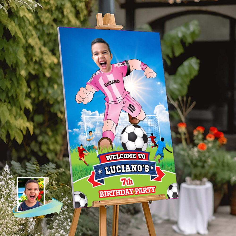 Welcome to my Inter Miami Soccer birthday party with kid as the star, Bienvenidos Fiesta Futbol Messi Miami. 2362WS