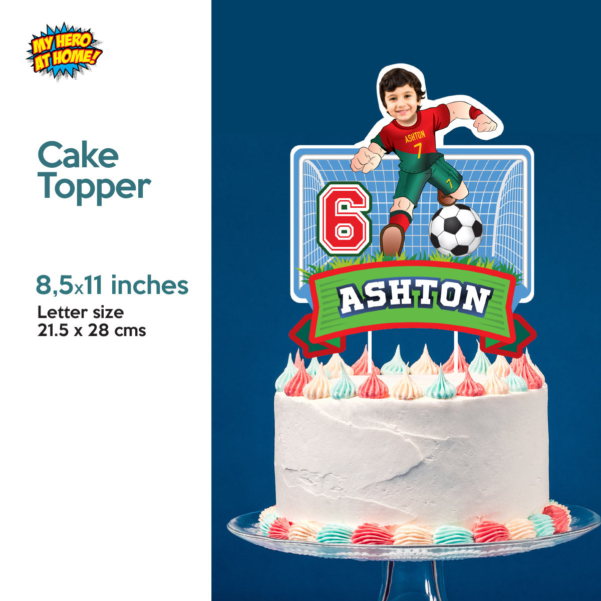 Personalized bundle for a Portugal soccer themed birthday Party with kid as Ronaldo. 2413B2