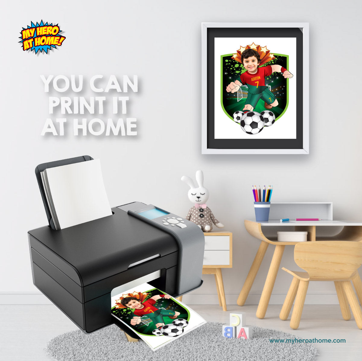 Personalized Ronaldo Portugal Futbol MVP Player Print with photo, Ronaldo Soccer gifts. 2413PS