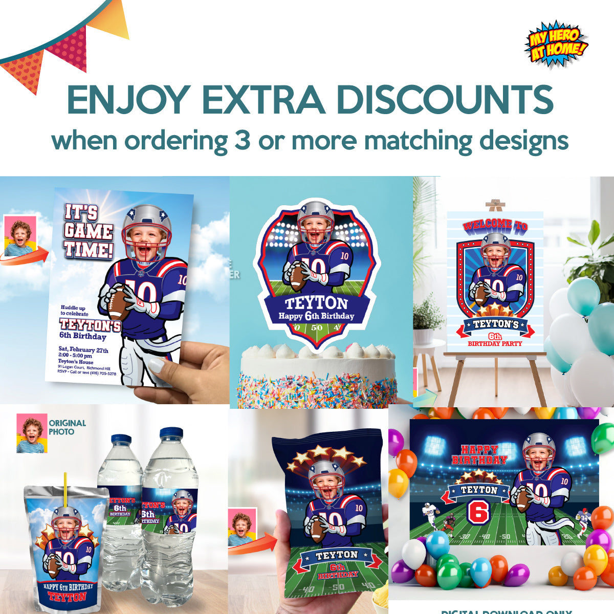 Custom Patriots Print with kid as favorite player, Personalized Patriots gifts with photo. 2422PS