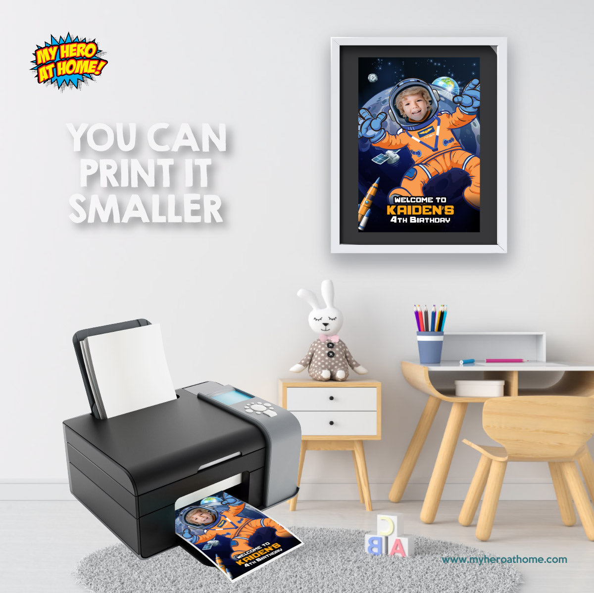 Astronaut Artemis Welcome sign with photo, Artemis Inspired Birthday Decor. 2438WS