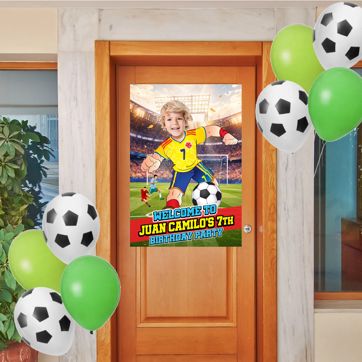 Personalized with child as his favorite Colombian Player : Welcome to my Futbol Party Sign. 2458WS1