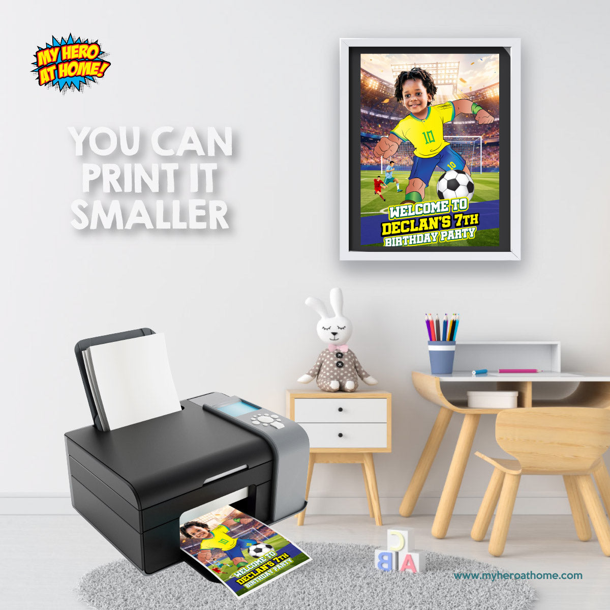 Personalized with kid as his favorite Brazilian Player: Welcome to my Soccer Party Sign. 2459WS1