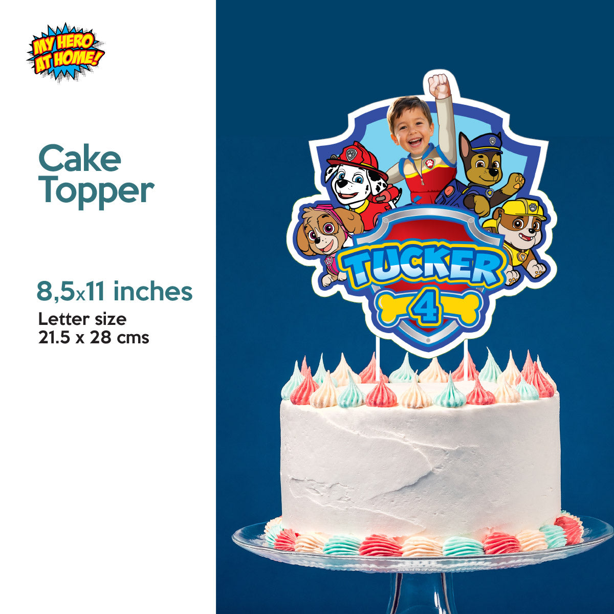 Paw Patrol Themed Birthday Party Bundle Customized with kid as the star. 2461B2