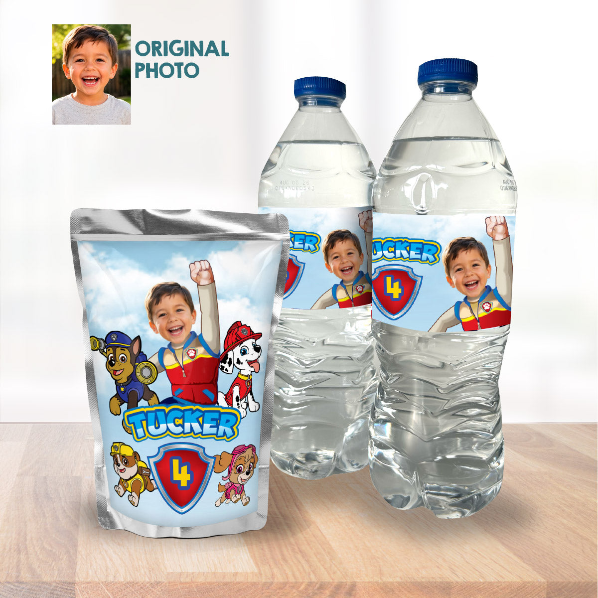 Matching Paw Patrol Party Favors Bundle with Birthday kid as Ryder. 2461B3