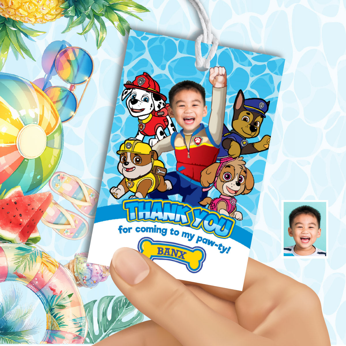 Thank You for coming to my Pool Paw-Ty with kid as the star. 2462TY3