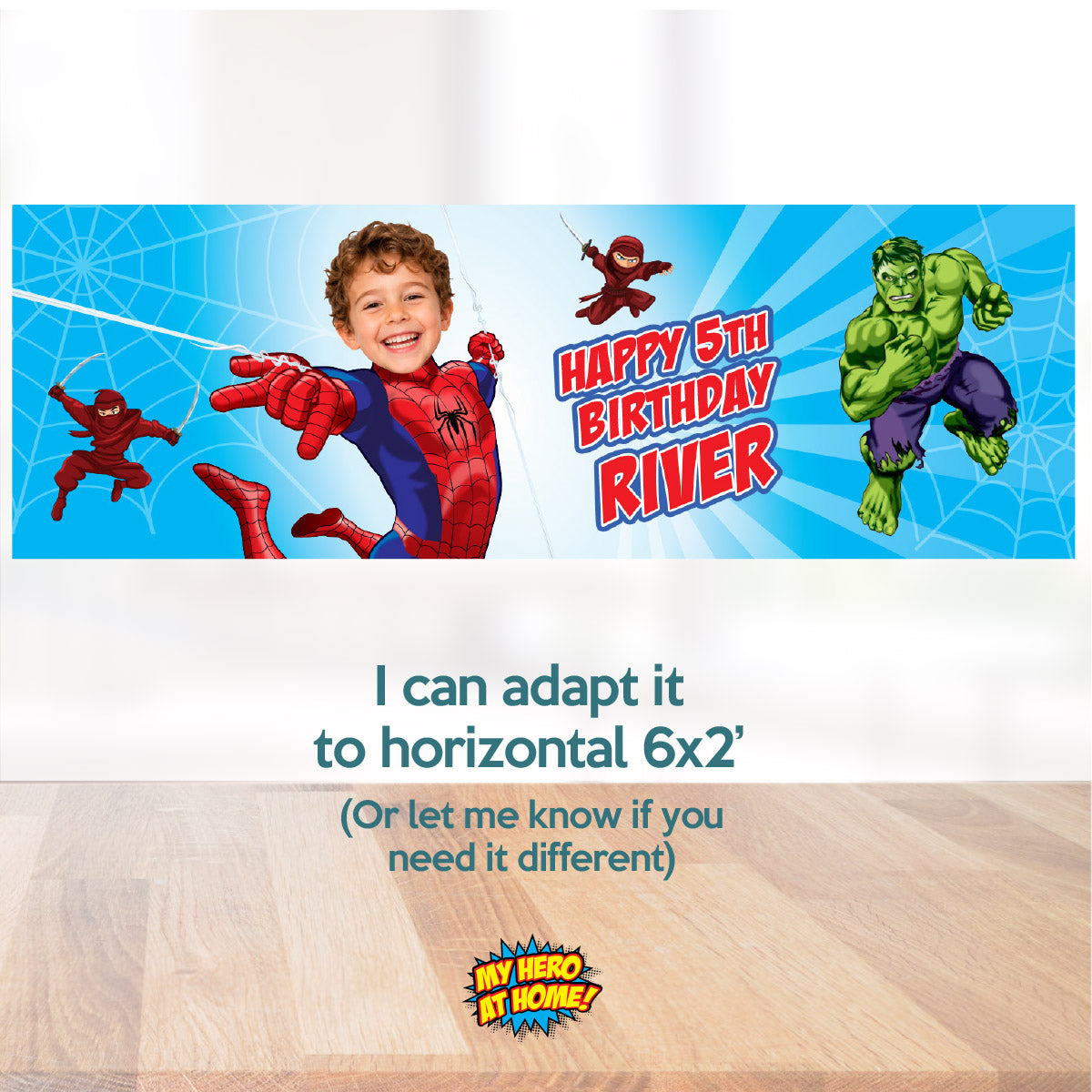 Spider-Man Brand New Day Vertical Banner with Birthday Child as Spidey. 2492BBV2