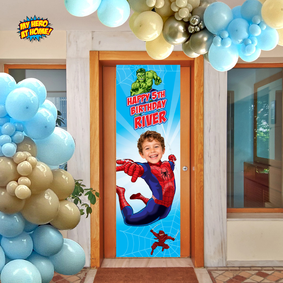 Spider-Man Brand New Day Vertical Banner with Birthday Child as Spidey. 2492BBV2