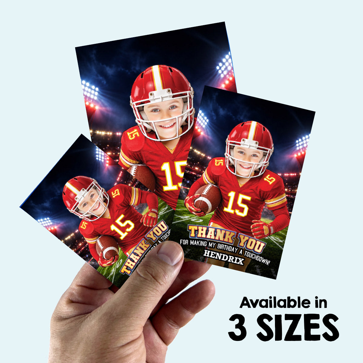 Kansas City Chiefs Thank You and Favor Tag with Child as Favorite Team Player. 2499TY