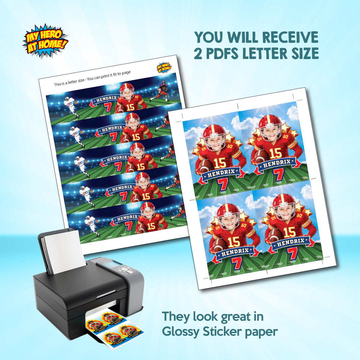 Bundle: Chiefs Birthday Snacks & Party Favors Featuring Kid as the Star Player. 2499B3