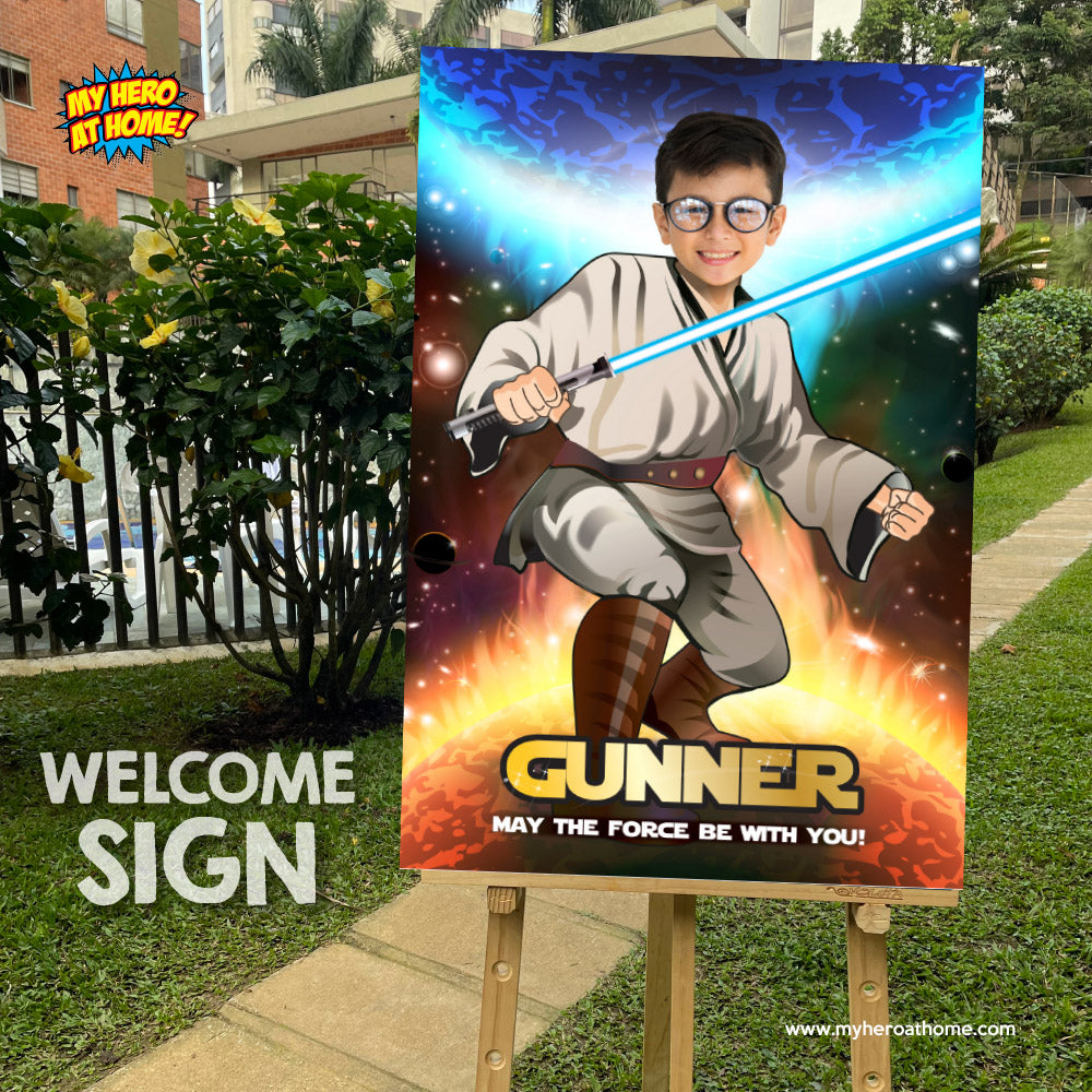 Custom Jedi Poster with your child as the star of his Star Wars adventure, Star Wars Jedi Fans gifts. 357