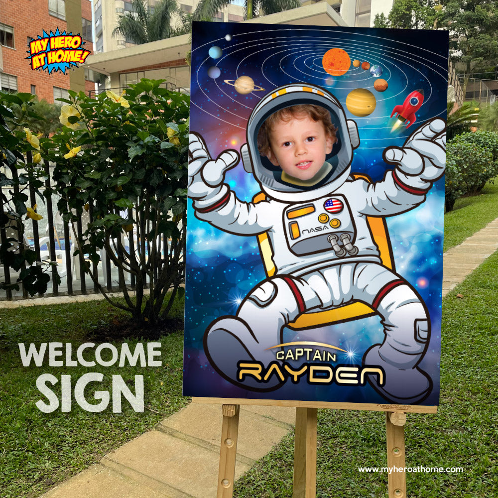 Personalized Outer Space Printable Gifts with kid as an Astronaut, Astronauts bedroom Decor. 359