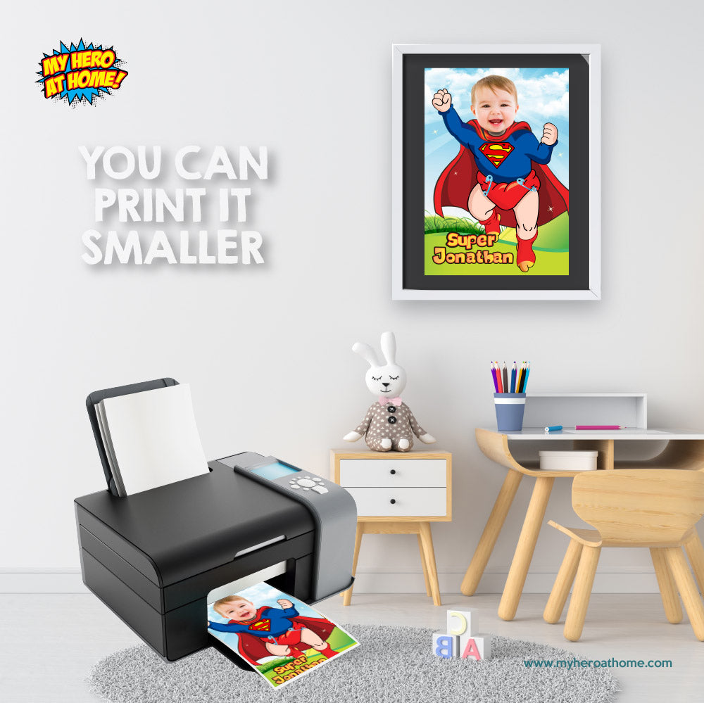 Baby Superman Poster with photo, Baby Superman Gifts, Baby Superman Nursery, Baby Superman Wall Decor. 368