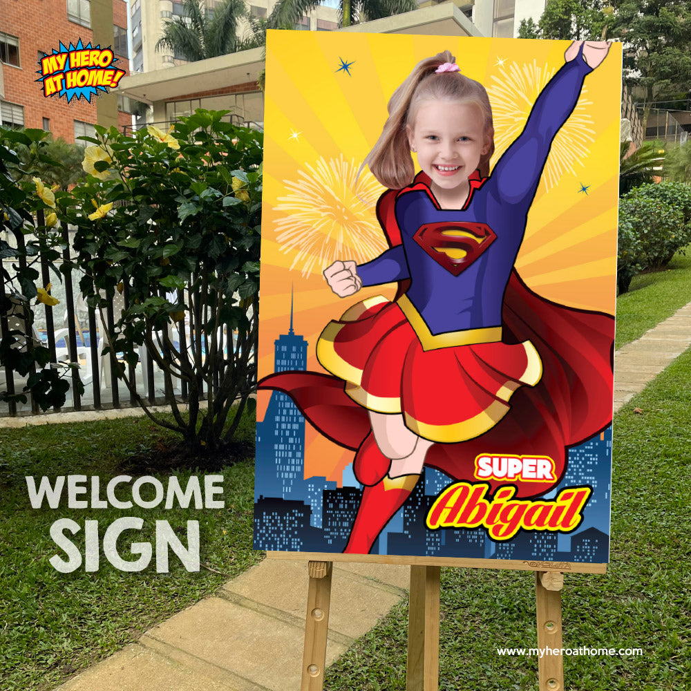 Supergirl printable gift with your photo, Supergirl Photo Poster. 398
