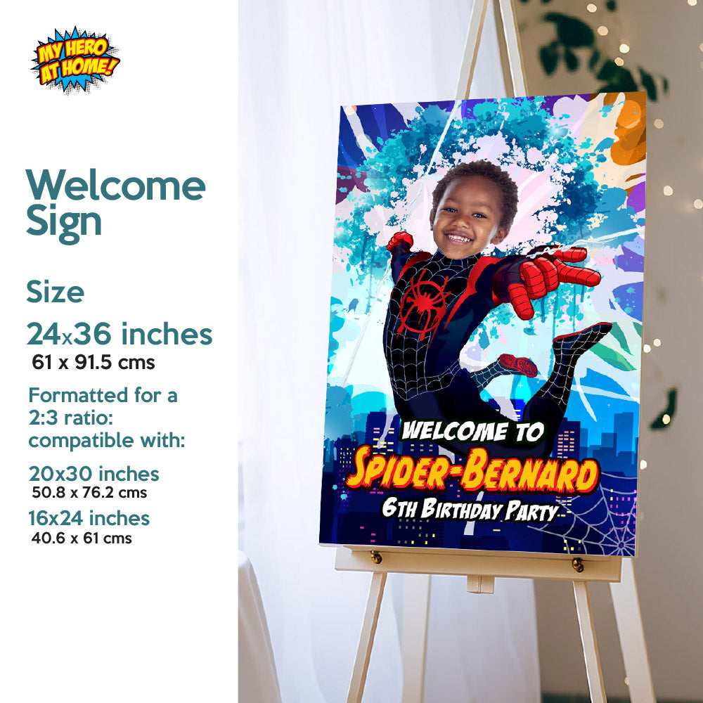 Bundle Miles Morales themed birthday decor, Spiderverse theme party, Custom Miles Morales backdrop. 399B4
