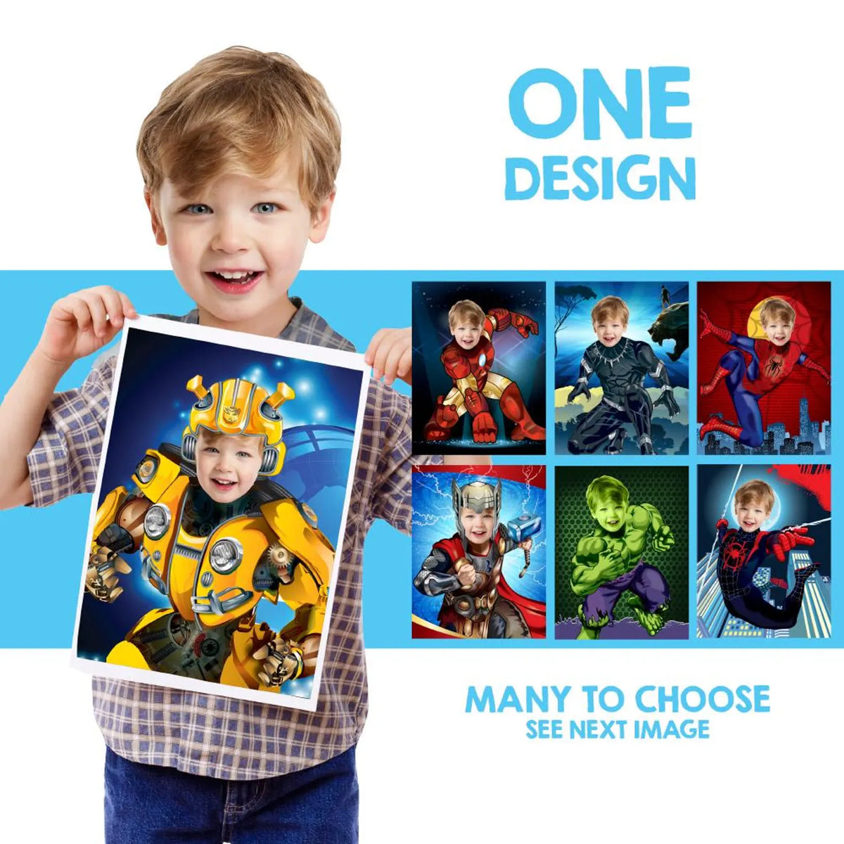 Superheroes Gifts customized with kid as the star, Last minute Gifts for children. 4121