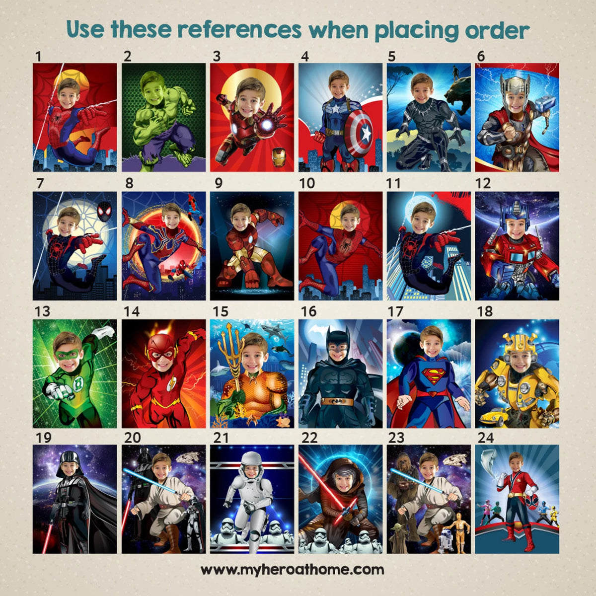 Superheroes Gifts customized with kid as the star, Last minute Gifts for children. 4121